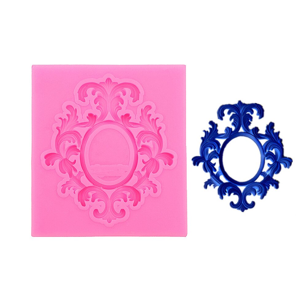 Gadgets Fondant Mallen Kleine Ovale frame Silicone rubber flexibele voedsel veilig mold klei, fondant, keramische, sieraden mould