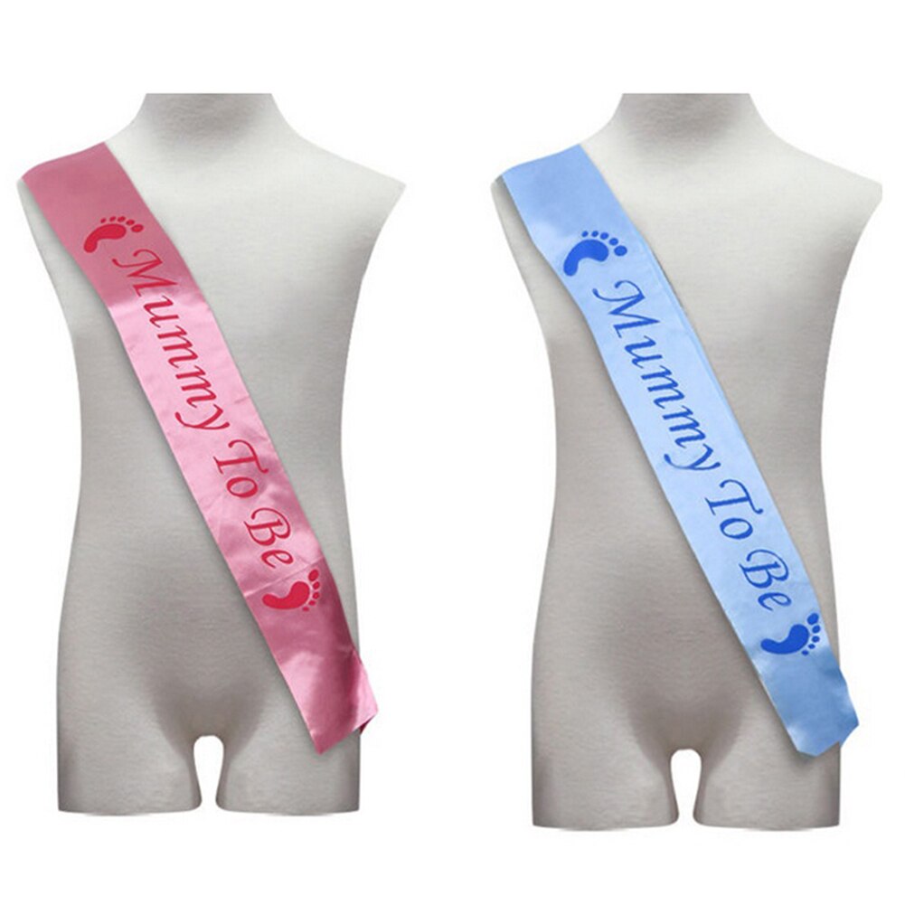Baby Shower Sash Party Decoration Mom To Be/Grandma/Auntie/Nanny/Big Sister Sash Satin With Glitter Baby Shower Party Supplies