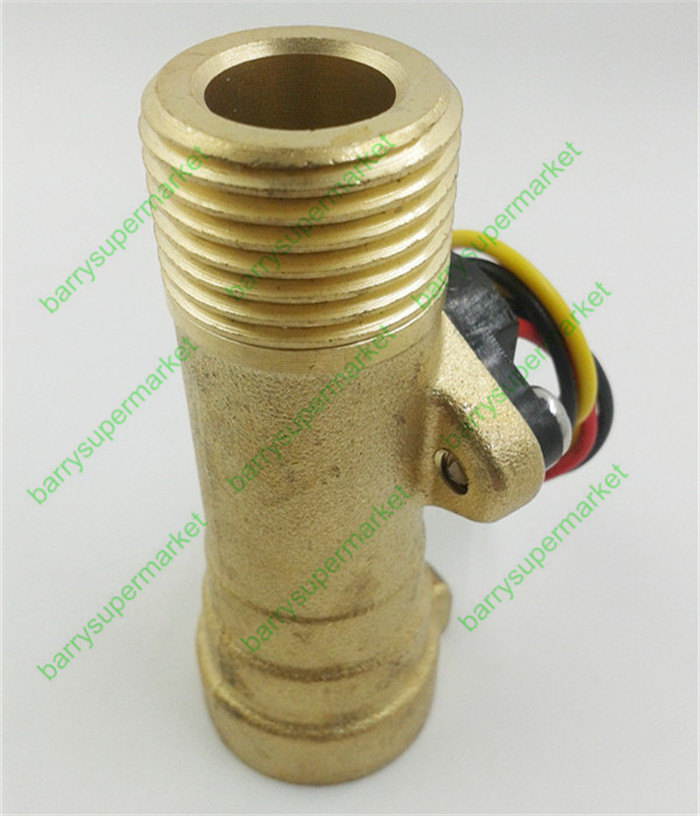 Elektroniczny przepływomierz, elektroniczny czujnik przepływu solarny podgrzewacz wody, przepływomierz wody G1/2 YF-B8 0.3-10L/M zawór magnetyczny