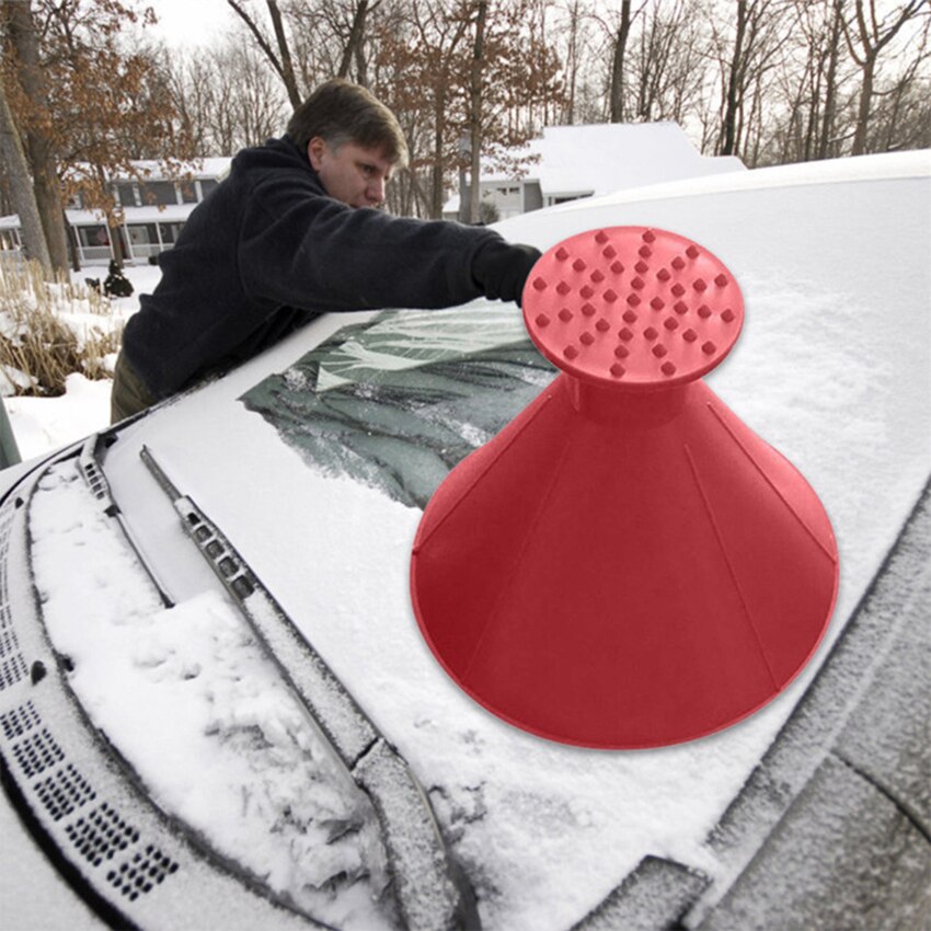Round Windshield Ice Scraper Cone-Shaped Car Windshield Snow Removal Wiper - Snow Removal Funnel Window Cleaning Tool