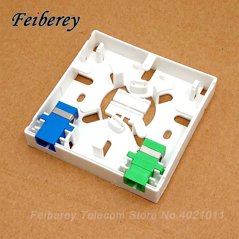 5 Pcs Ftth Terminal Box Met 10 Sc Adapter 86-Type Pvc Junction Box Wall Mount Desktop Terminal Panel glasvezel Beëindiging Doos