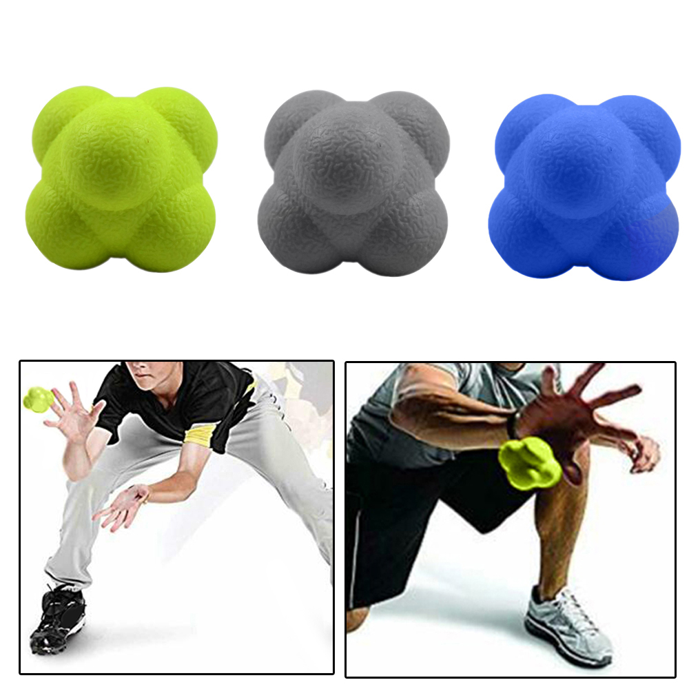 Zeshoekige Reactie Bal Siliconen Agility Coördinatie Reflex Oefening Sport Fitness Bal Reactie Training