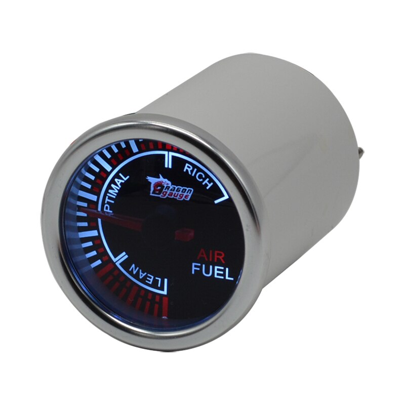 Dragon Gauge 52mm White Backlight Car Air Fuel Ratio Gauge Car Modification Ext Temp Gauge Oxygen O2 Sensor Narrow Band Meter