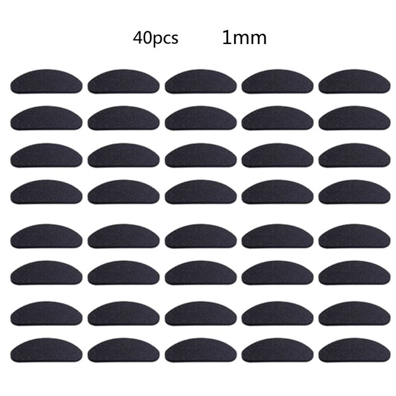 Plaquettes nasales en mousse souple autocollante, pour lunettes, antidérapantes, sans maquillage, 40 pièces, Jy06 21: -BK-B1