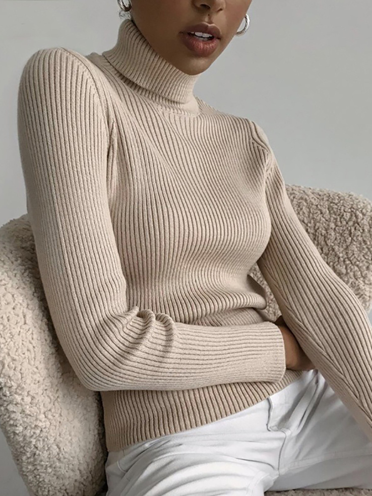 Heliar feminino outono gola alta camisola de malha pulôveres macios cashmere jumpers básicos macios para mulher 2024 outono inverno