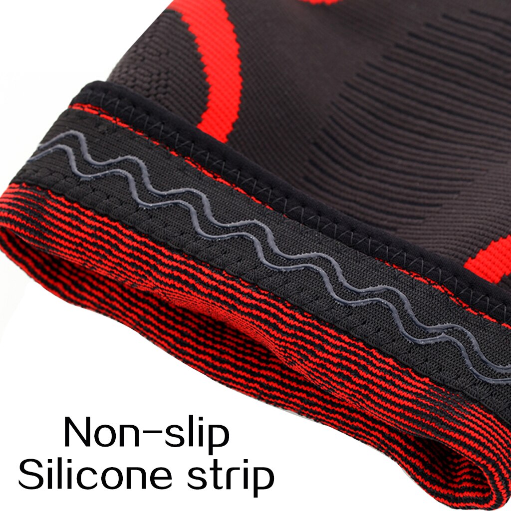 Værd 1 pc elastiske knæbeskyttere nylon sports fitness gear knæpude bøjle løbe basketball beskytter volleyball støtte