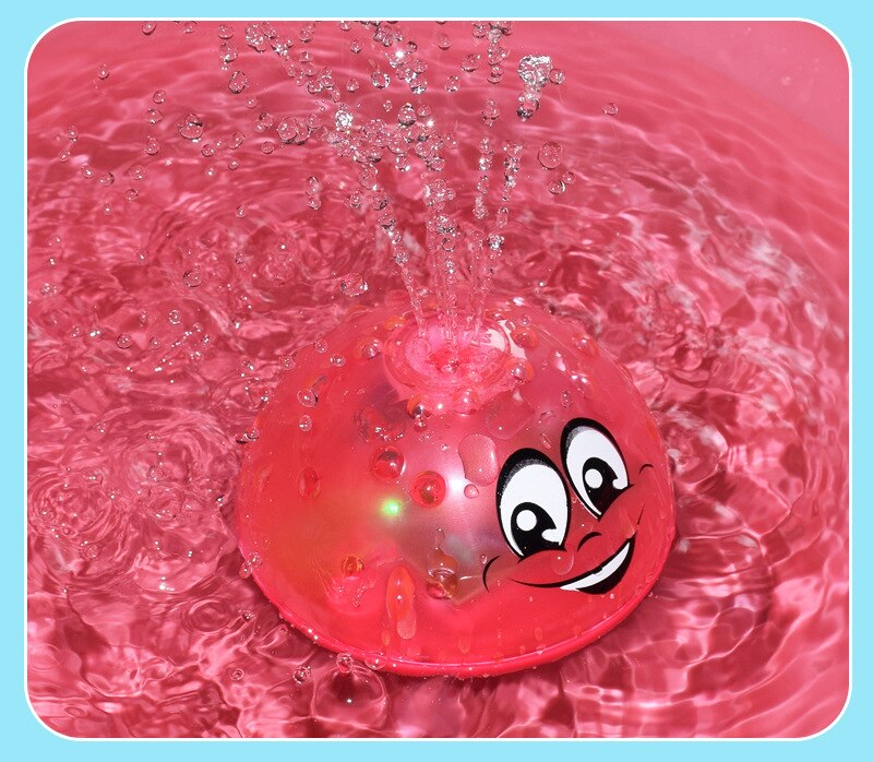 Novelty funny baby child electric induction waterball light music Smiley face baby bathroom water bath toy