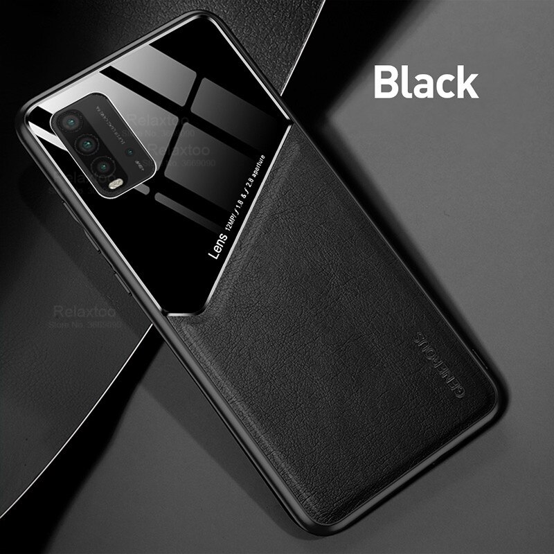 Leer Texure Auto Magnetische Houder Telefoon Covers Voor Redmi 9 T 9 T Readmi 9 T T9 Redmi 9 T 6.53 &#39;&#39;Case Hard Pc Back Shell Coque: 2 / for redmi n4 pro