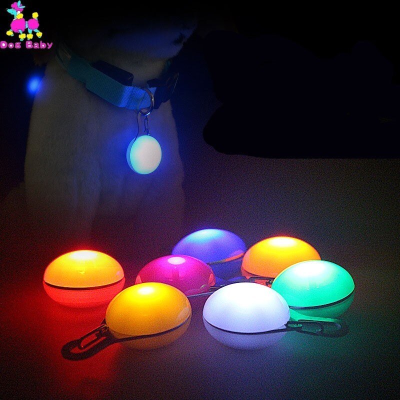 Tag Pet Gato filhote de cachorro do Cão LED brilhante pingente colar de Segurança Noite Luz Piscando Coleira para cães Luminosa Luz Brilhante