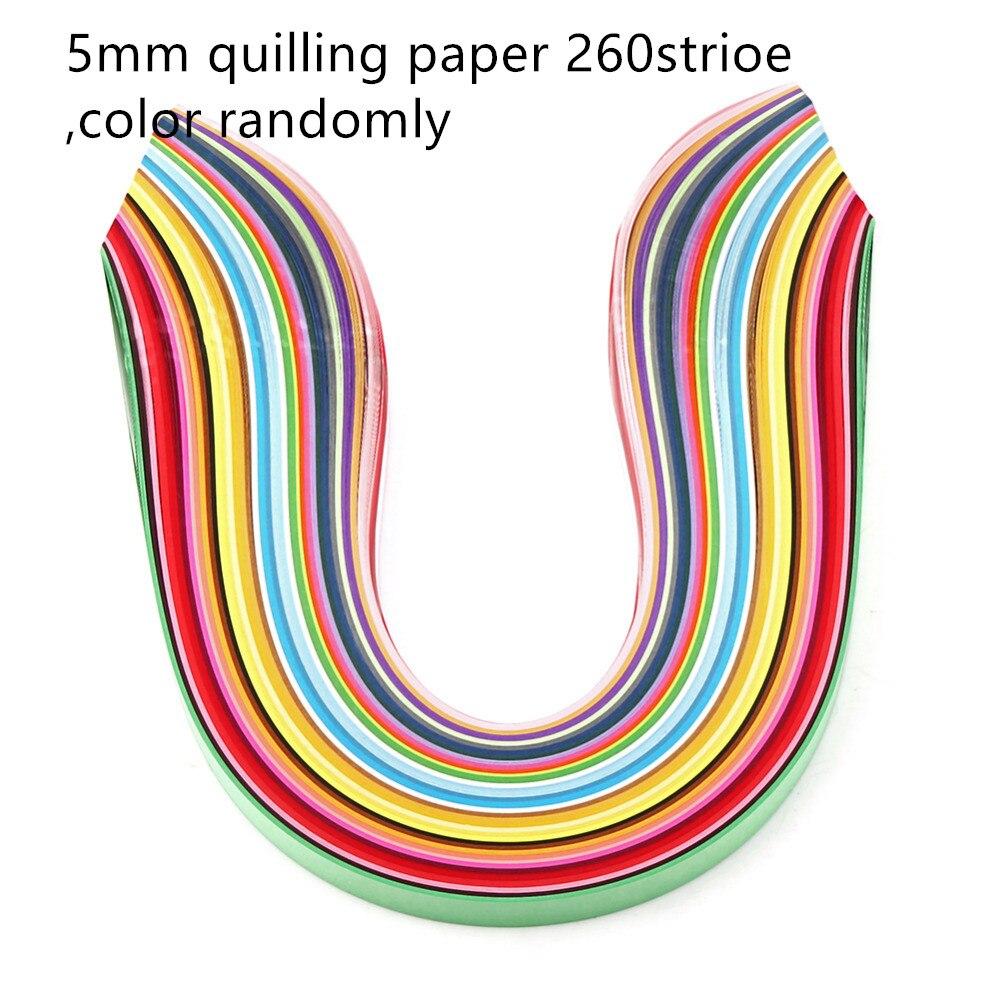 Handmade Craft quill tools Epoxy bottles Quilling Paper 3mm/ 5mm width 39cm Strips Paper Quilling Craft DIY Decoration: 5mm papers 260