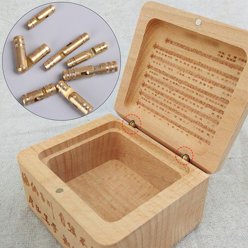 10PCS Copper Brass Furniture Hinges Cylindrical Hidden Cabinet Concealed Invisible Door Hinges For Hardware Box