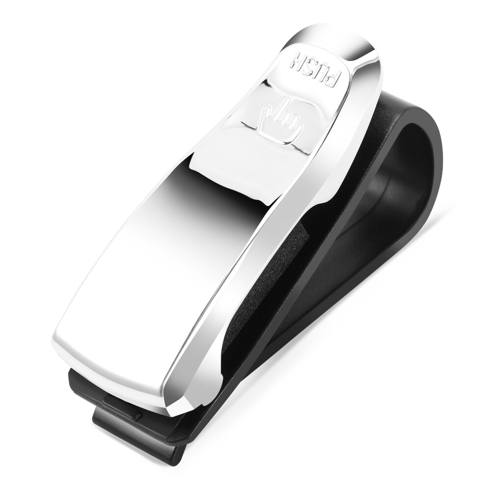Car Sun Visor Glasses Holder Clip for Opel Astra H G J Insignia Mokka Zafira Corsa: Silver