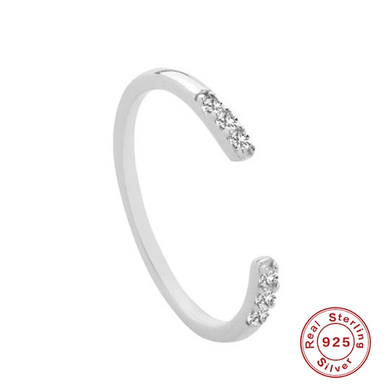 925 anillos de plata esterlina de compromiso para mujer, anillo de boda ajustable, anillo de oro rosa, anillo de compromiso para chica, anillos delicados R5