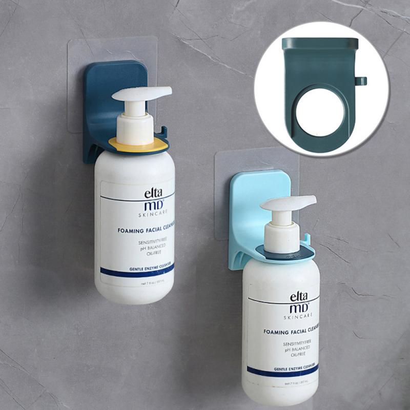 Badeværelse arrangør vægmonteret plast shampoo flaske hylde shower gel rack flydende sæbeholder selvklæbende hylder bøjle