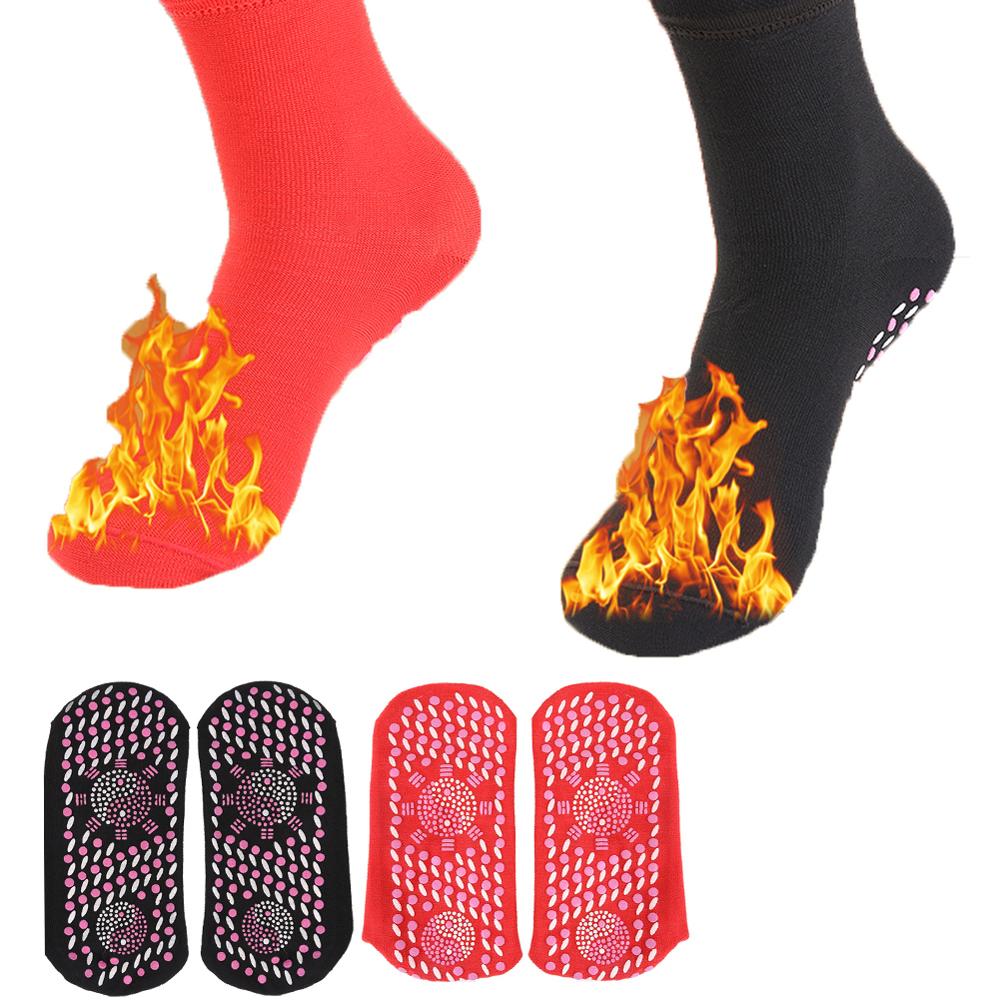 1 Paar Zelf Verwarmd Sokken Outdoor Winter Sport Magnetische Therapie Warme Gezonde Sokken Helpen Warme Koude Voeten Warmer Voor Mannen vrouwen Volwassenen