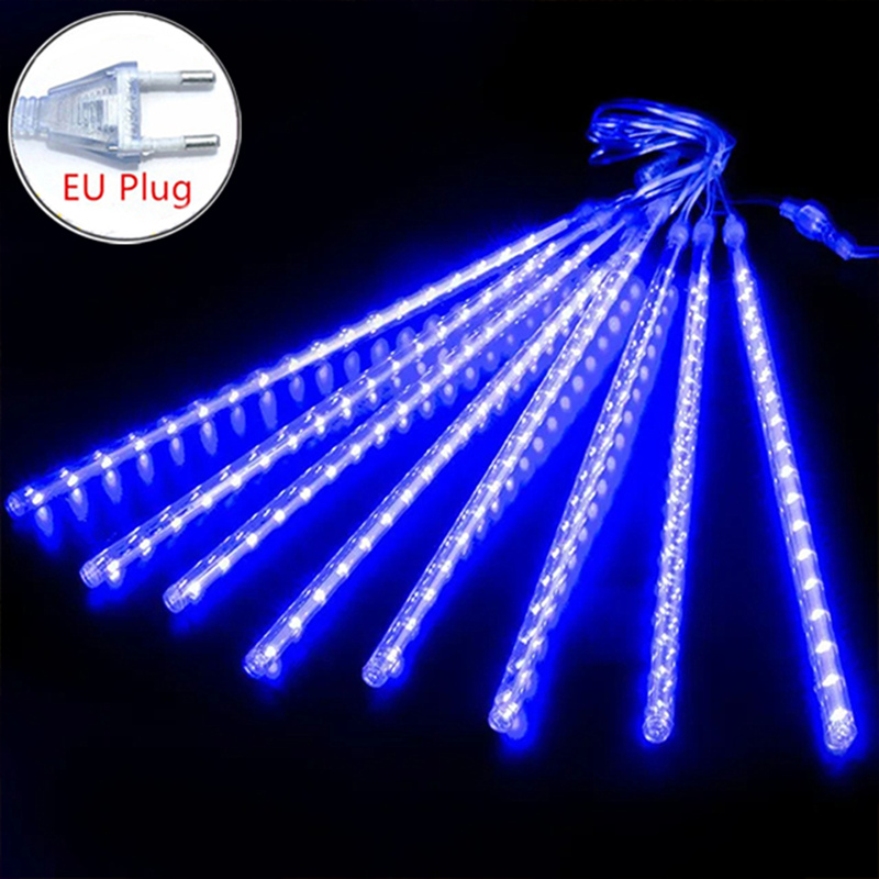 LED Meteorsc hauer Regen lichter EU Plug fallen Regentropfen Lichterkette Licht für Weihnachten Party Terrasse Dekor 30cm/50cm: changeable / 350W