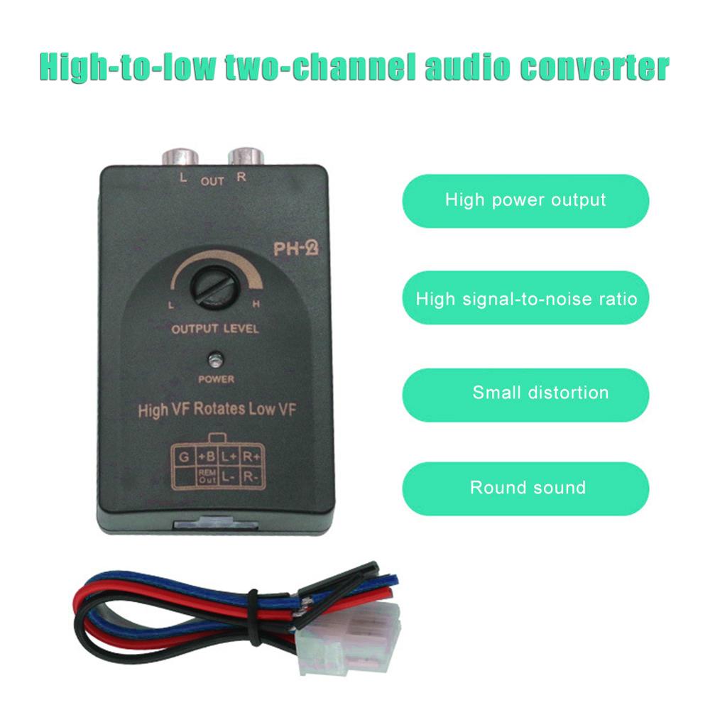 1 Pcs Auto Stereo Level Converter Hoog Naar Laag Lijn Uitgang Audio Converter Auto Speaker Level Converter Adapter Voor Cd vcd Dvd