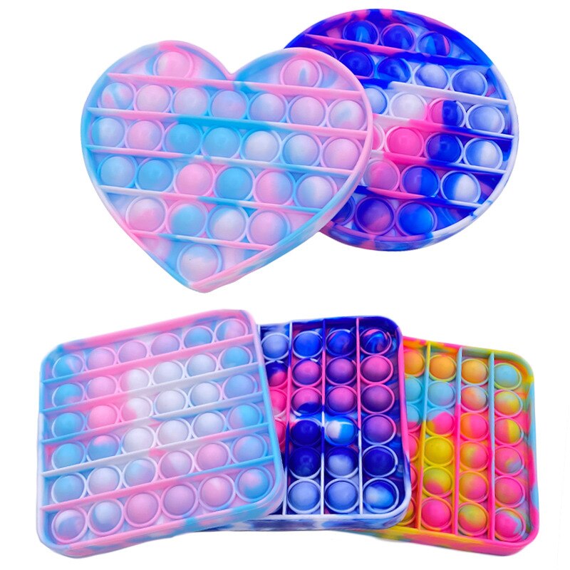 PopIt Push Bubble Fidget Toys Adult Stress Relief Toy Antistress PopIt Soft Squishy Anti-Stress Anti Stress Box поп ит