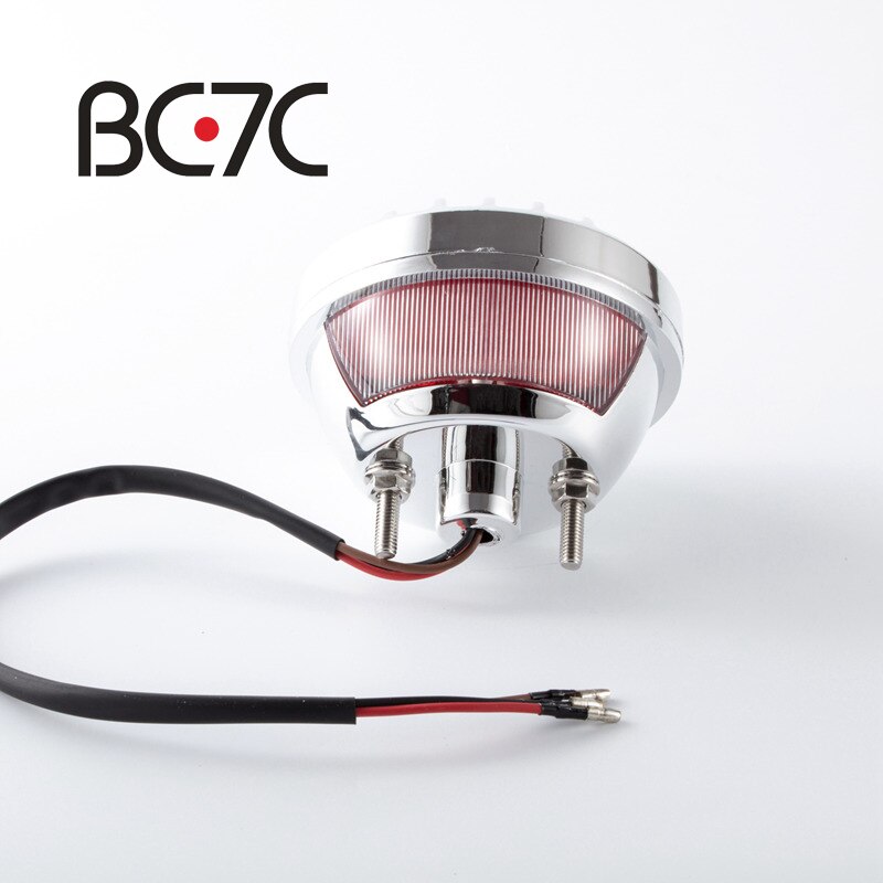 Motorfiets Accessoires Zwarte Ronde Grill Retro Rem Achterlicht Kentekenverlichting Voor Suzuki Harley Bobber Chopper Custom