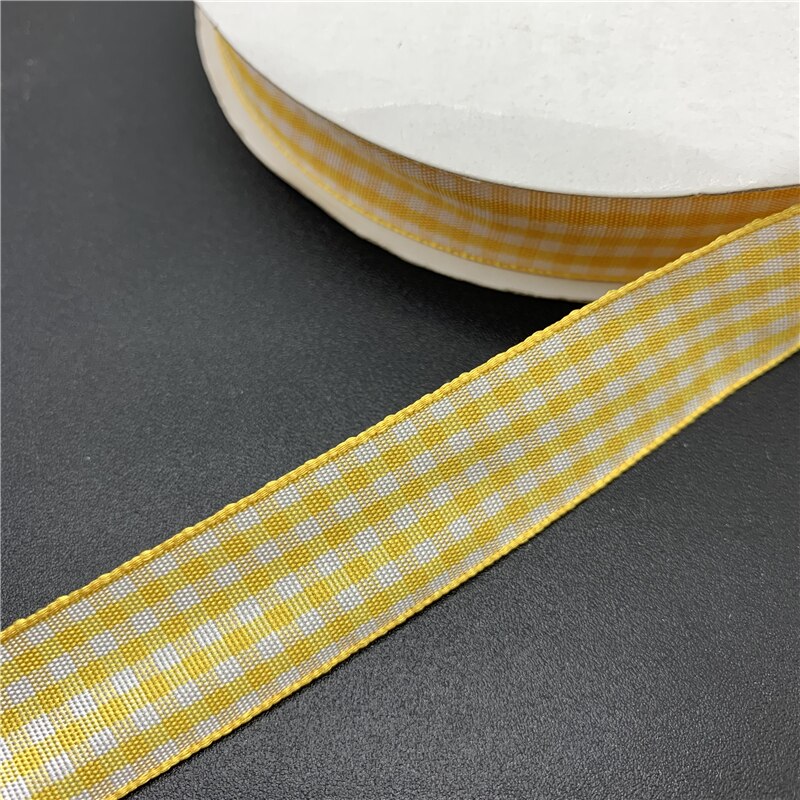 5yards/lot 15mm Plaid Ribbon Grid Printed Ribbon For Home Wedding Christmas Decoration DIY Wrapping: 04