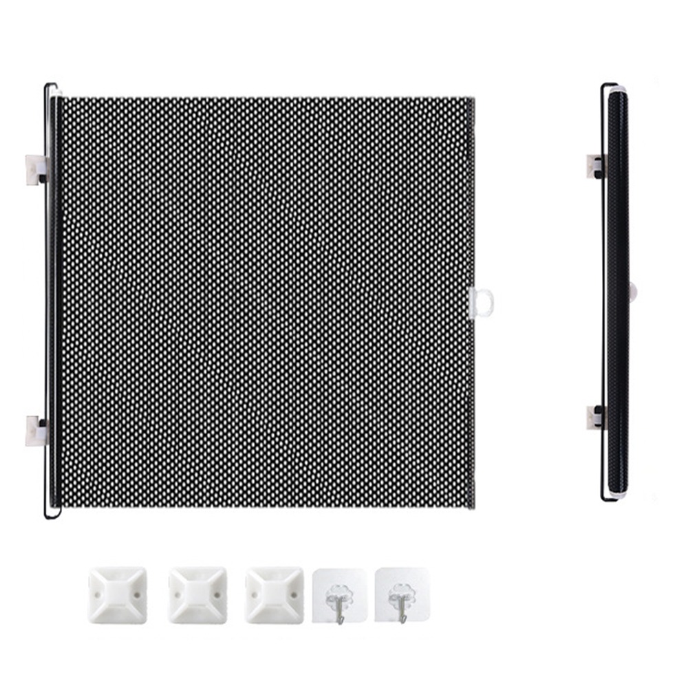 Garde rétractable clôture porte barrière universelle boîtier de sécurité pour animaux de compagnie pliant avec crochet enfant barrière clôtures escaliers: WHITE