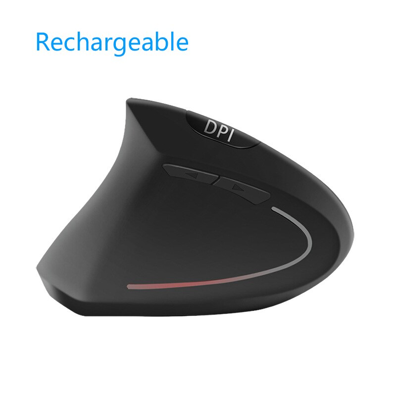 Wireless Left-handed Mouse Ergonomic Optical Vertical Gaming Mouse Rechargeable 1600DPI 5D Mice Mouse For Laptop PC: recharge