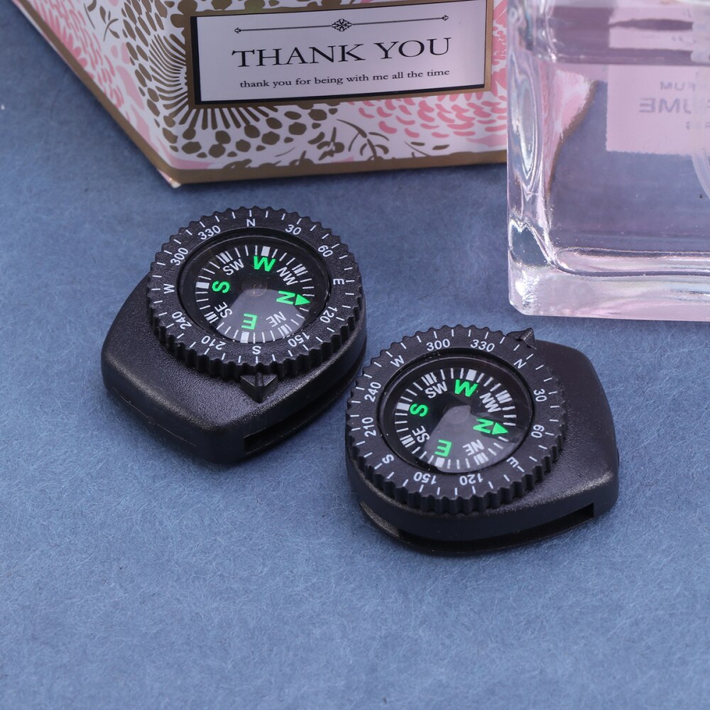 2 PCS Detachable Compass Waterproof Portable Compass Camping Compass Survival Tools for Watch