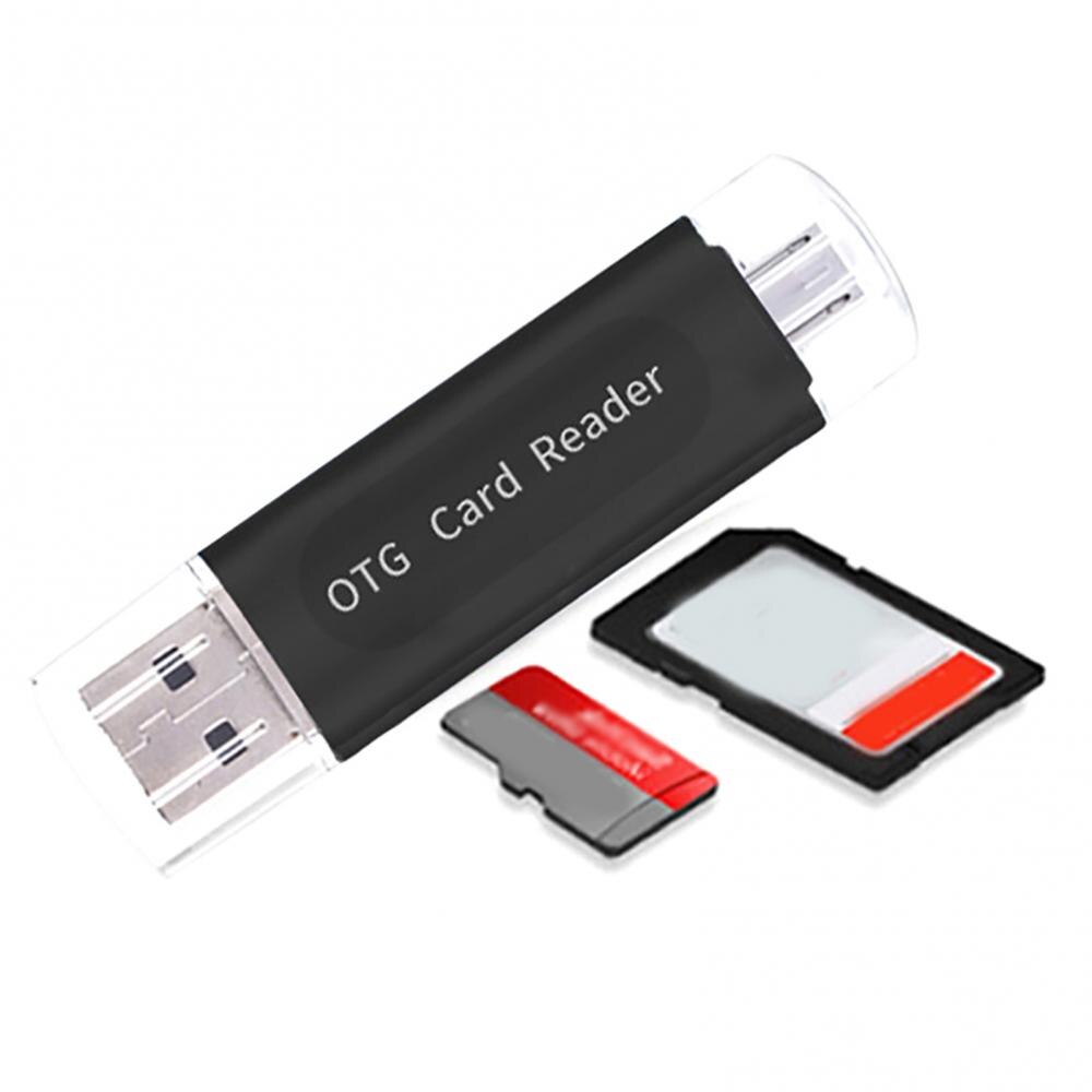 2 in 1 USB 2.0 Phone OTG Dual TF SD Card Reader Adapter for PC Computer Android