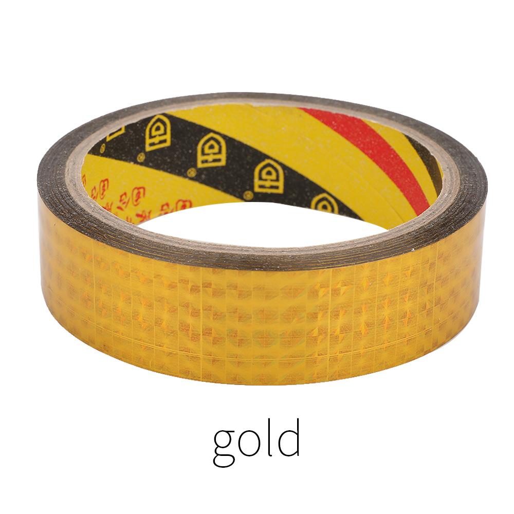 30m beskyttelses gule tape advarselstape merketape multifunksjonell dekorativ tape klebrig papir: Gylden