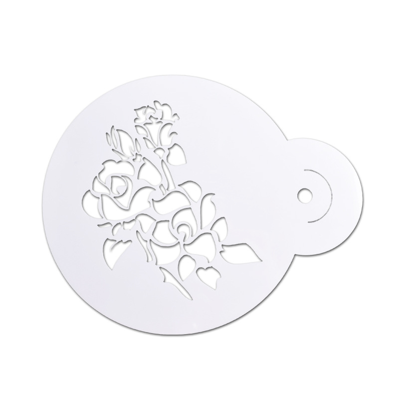 6 pcs Koffie Decorating Stencils Fancy Afdrukken Model Koffie Schuim Spray Template TN88