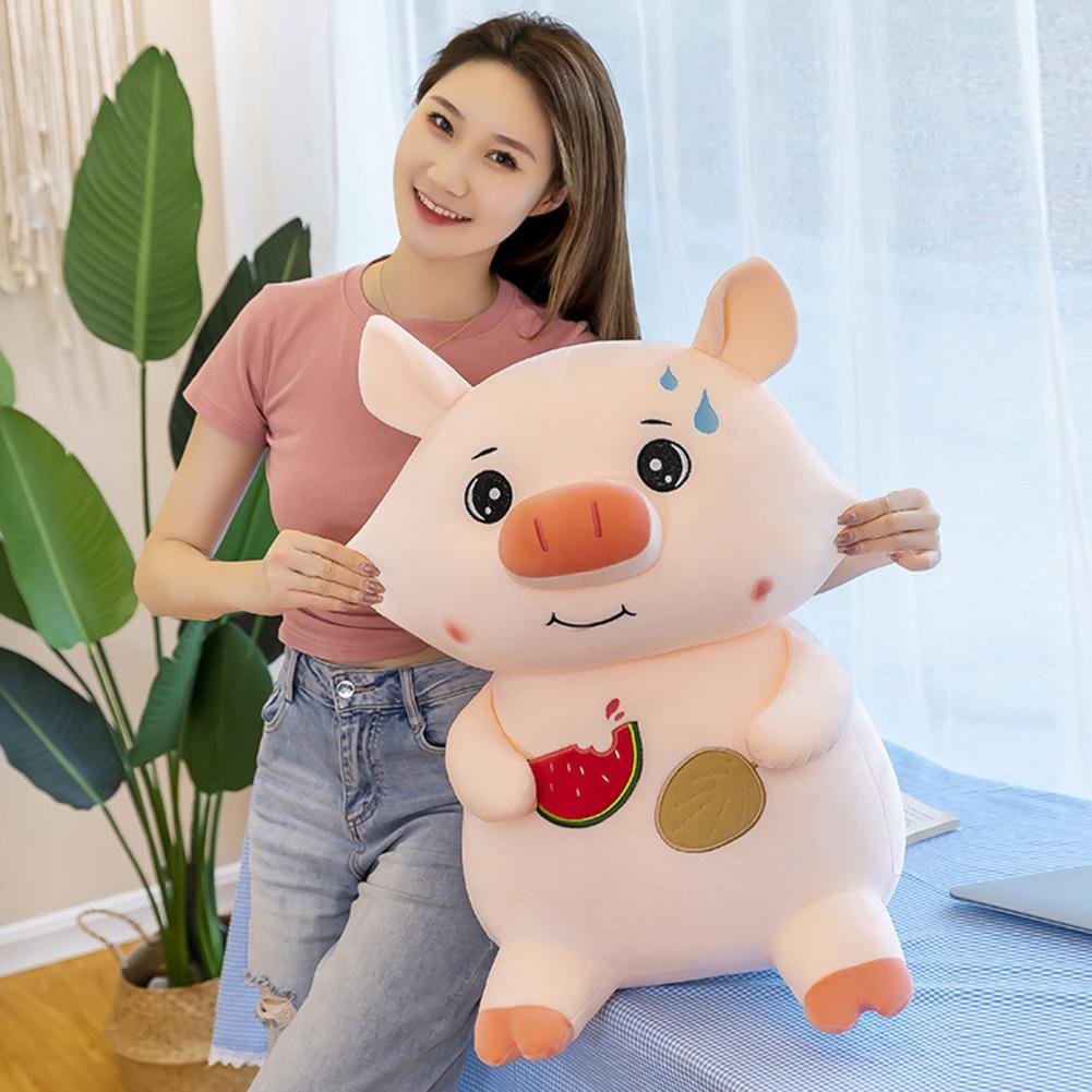 Plush Pig Toy Vivid Expression Stylish Sofa Ornament Cartoon Doll Plush Pillow Ornament