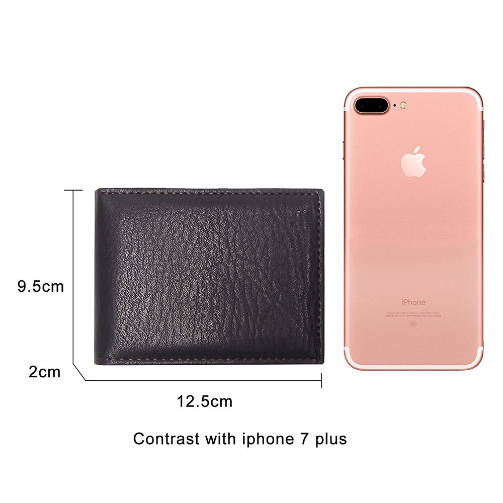 Luxury Men's Wallet Leather Solid Slim Wallets Men Pu Leather Bifold Short Credit Card Holders Coin Purses Business Purse Male