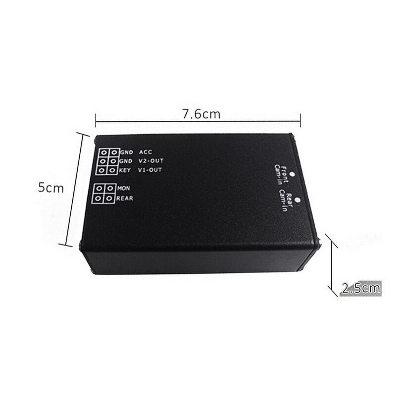 Caja de Control de cámara delantera y trasera de coche, sistema de