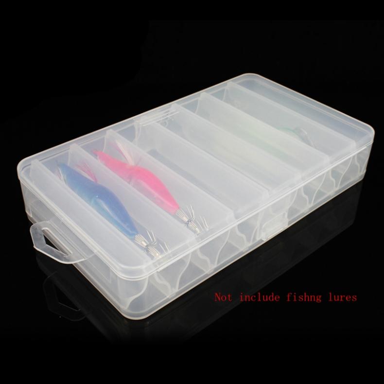 Double Side 14 Compartments Fishing Lure Box for Minnow Shrimp Bait Metal Spoon Lures Storage Multi-function FishingTackle Box