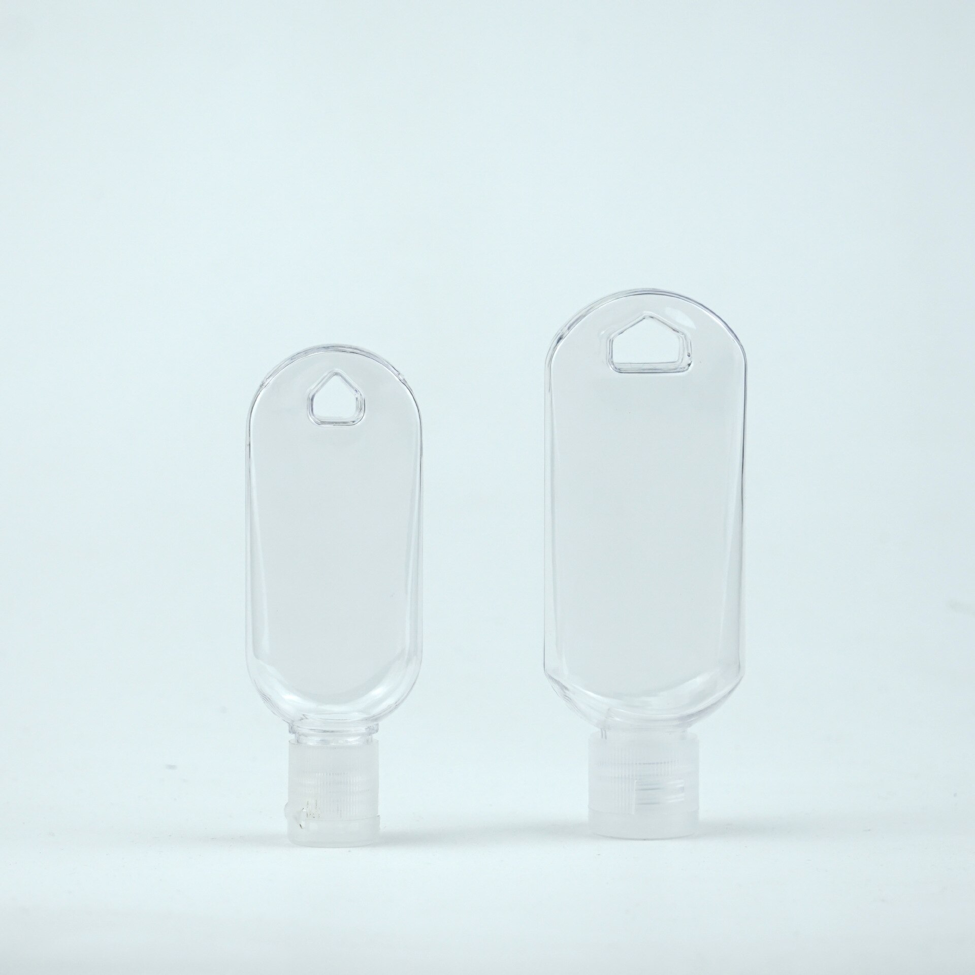 5/10/15pcs 30ml Refillable Bottles Hand Sanitizer Containers Travel Bottles Alcohol Containers (Transparent Bottles Random Hook)