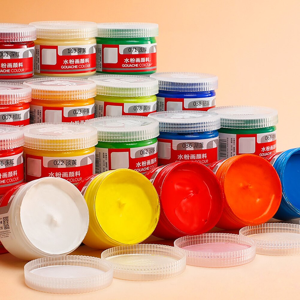 100ml Gouache Colors Box Paints Healthy Painting Draw Learner Practice Pigment