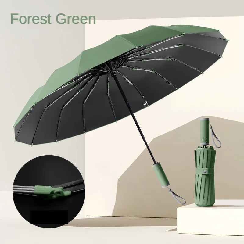 Paraguas automático grande súper fuerte para hombres y mujeres, plegable de 16K 112 huesos, paraguas especiales de lluvia Anti-UV impermeables a prueba de viento: YELLOW