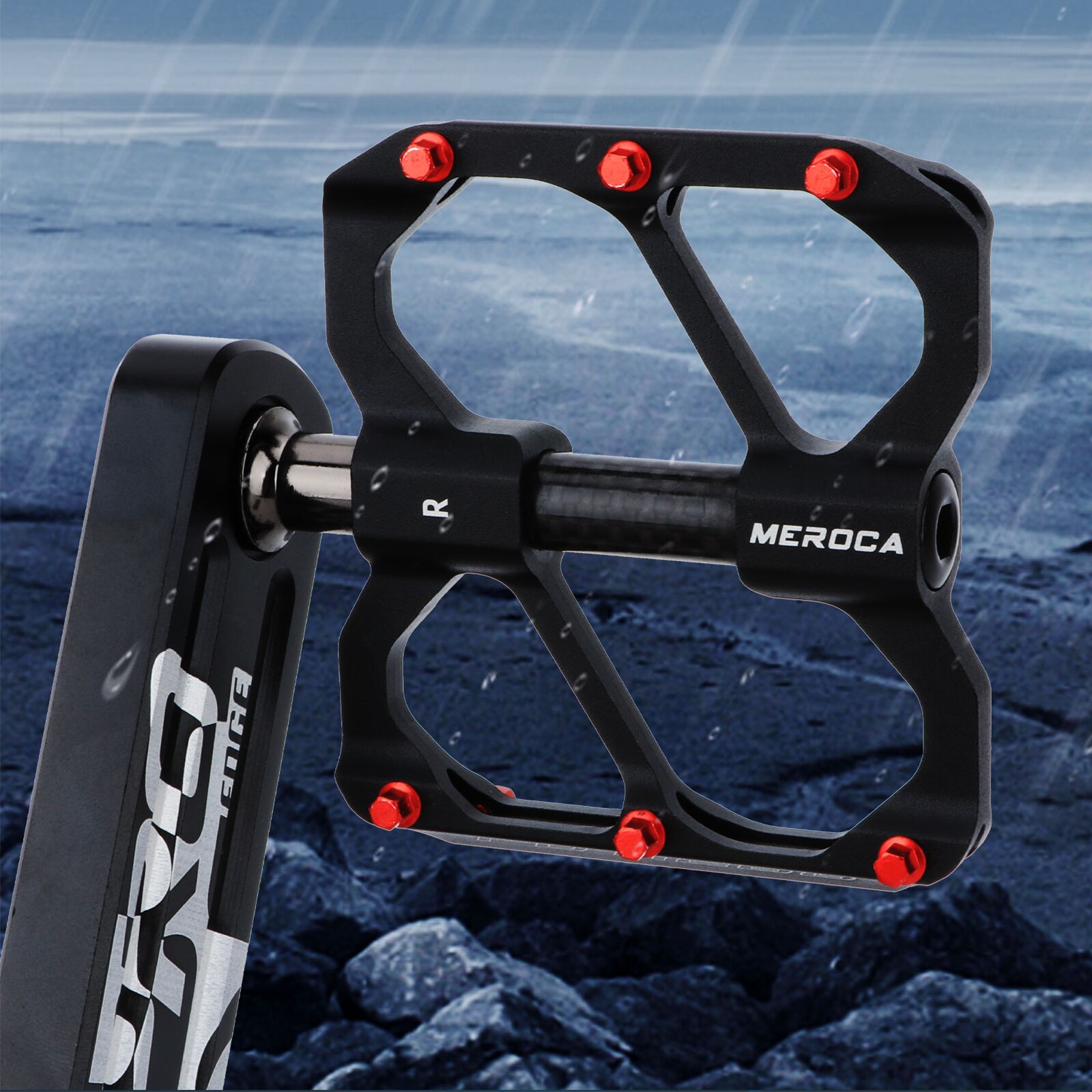 Meroca Fahrrad Pedal 3 Lagerbier rutsch feste MTB Pedale abgedichtet drei Lagerbier Aluminium legierung Mountainbike Pedal Fahrrad zubehör