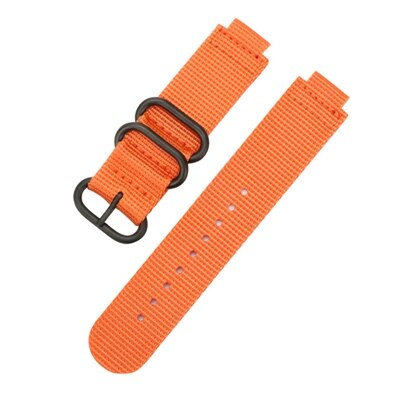 Correa para Garmin Forerunner 235, correa de nailon para Garmin Forerunner 220/230/235/620/630/735XT/235Lite, accesorio: orange black buckle