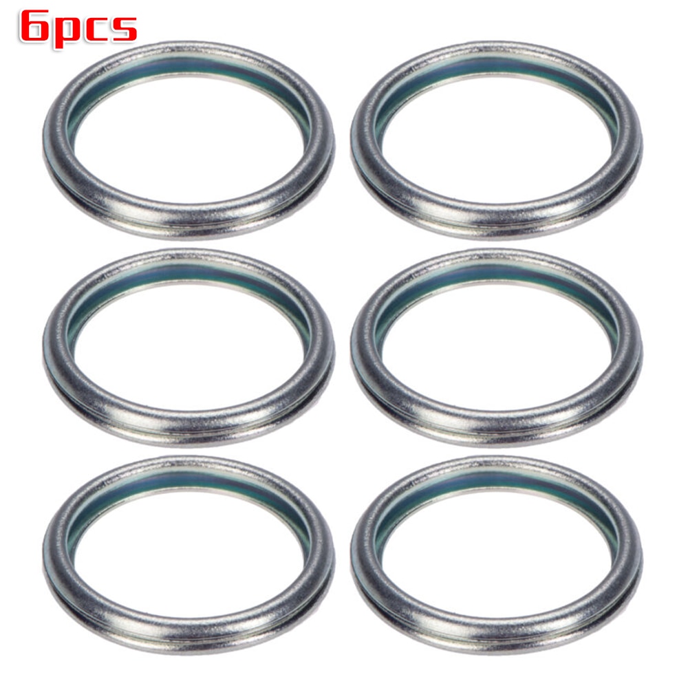 6pcs Car Oil Drain Plug Crush Washer Gasket 16mm 803916010 Replacement For Subaru Car Gaskets Accessories