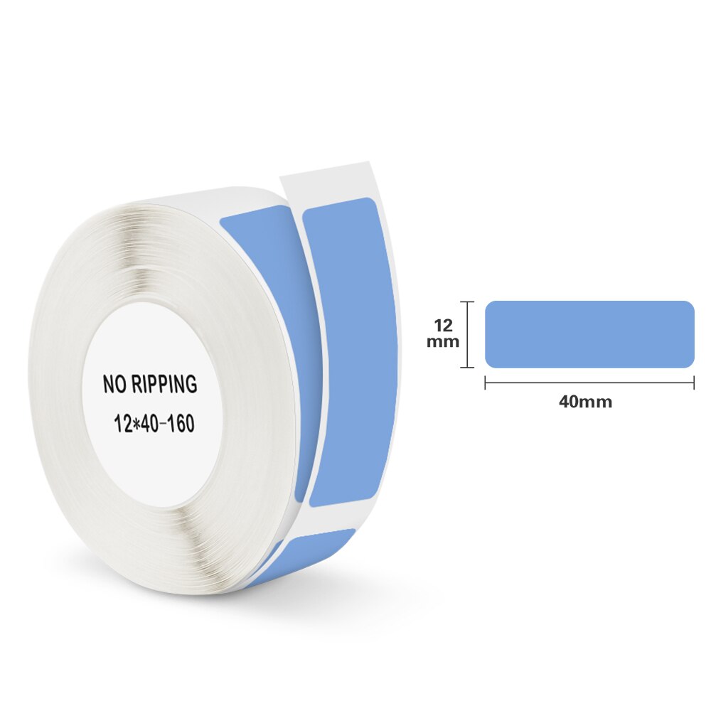 6 Pure Colors NIIMBOT D11 Label Printer Sticker D11 Label Paper Yellow White Label Tape D11 D110 Printer Ribbon 160pcs 12*40mm: Blue