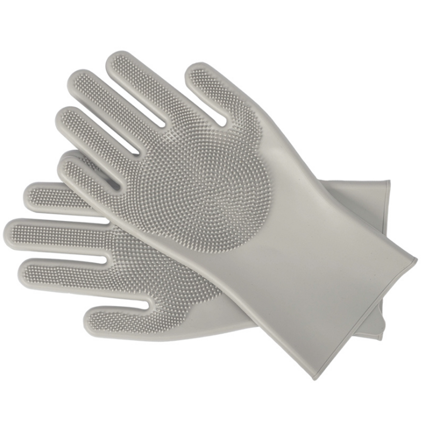 Guantes de limpieza para el Baño de mascotas, esponja de silicona para quitar el vello de perros y gatos, limpiador mágico para lavar platos: Gray