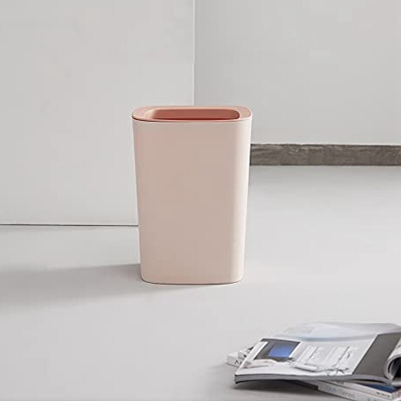 Trash Can Bathroom Bin Bedroom Bin Plastic Waste Bin Waste Paper Basket Recycle Bin for Home Kitchen Toilet Office