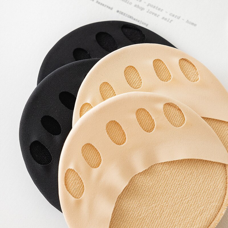 3 Pairs Vijf Tenen Voorvoet Pads Vrouwen Hoge Hakken Liners Half Inlegzolen Onzichtbare Voet Pijn Zorg Absorbeert Schokken Sokken Teen pad Insert