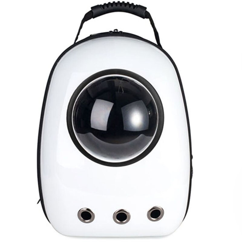 Outdoor Astronaut Bubble Portable Window Cat Travel Bag Breathable Space Capsule Carrier Pet Backpack For Cat Dog: Ice White