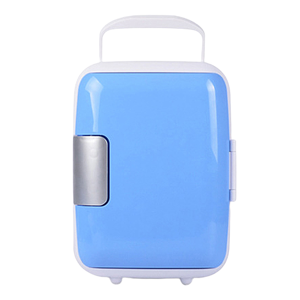 4L Mini Car Fridge Cool Portable Box Cooler Motor Camping Fridge w/ Handle