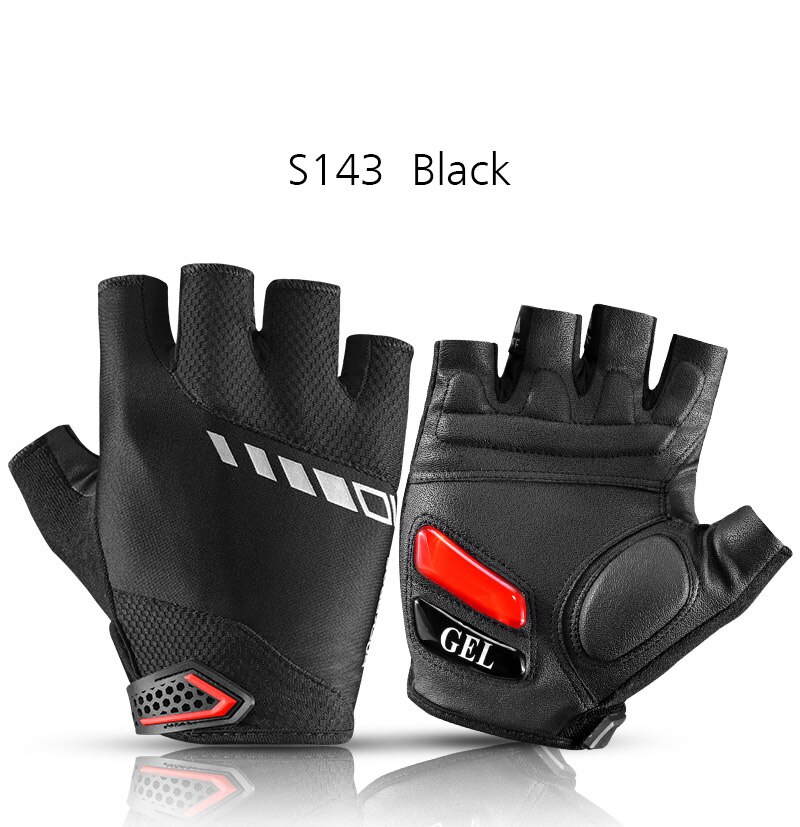 ROCKBROS Pro Bike Cycling Gloves Half Finger GEL Pad Shockproof Mens Women Spring Summer Sports Non-slip Gloves Guantes Ciclismo: L / Silver