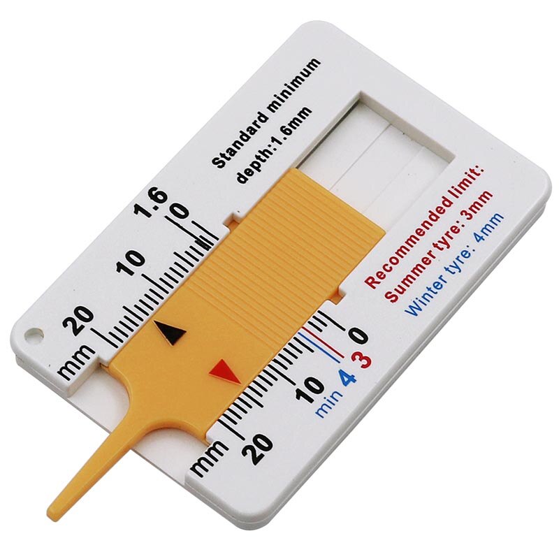Jauge numérique de profondeur de pneu de voiture, outil de mesure de l'épaisseur de l'étrier, plaquette de frein, système de surveillance des pneus de chaussures: YELLOW
