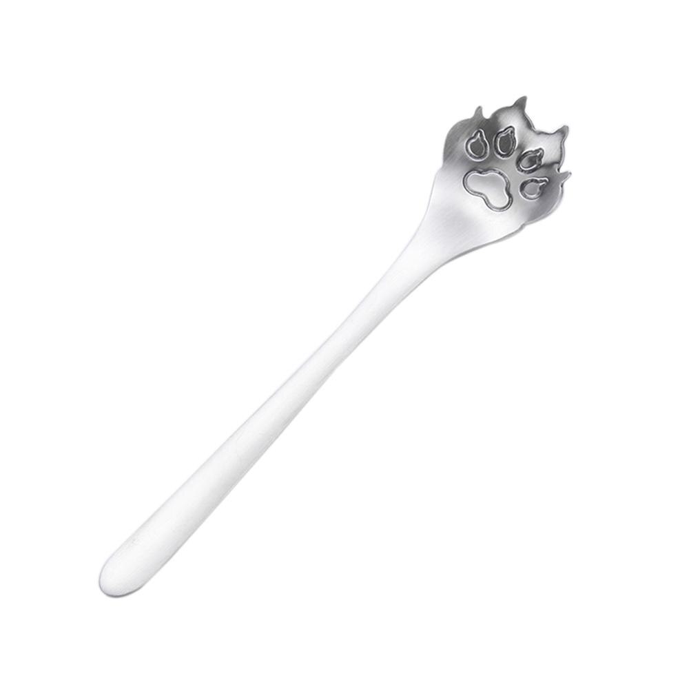 Acier inoxydable mignon chat griffe cuillères petit café thé gâteau Dessert cuillère fantaisie sucre cuillère à café vaisselle accessoires de cuisine: C1