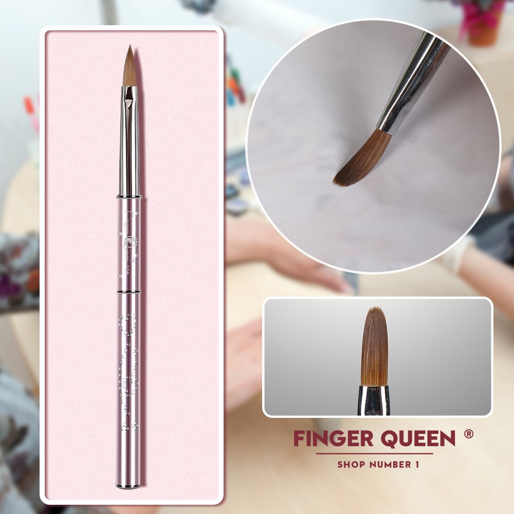 Kolinsky-pincel de Marta rosa para uñas, de tallado de cristal, de patrón 3D, suministros de uñas para equipos de Ail: B065-8B
